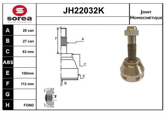 SERA Joint kit, drive shaft Article number: JH22032K cheaply