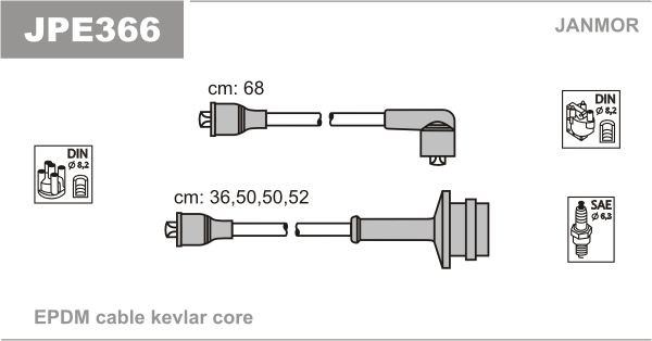 JANMOR Ignition Cable Kit Article number: JPE366 cheaply