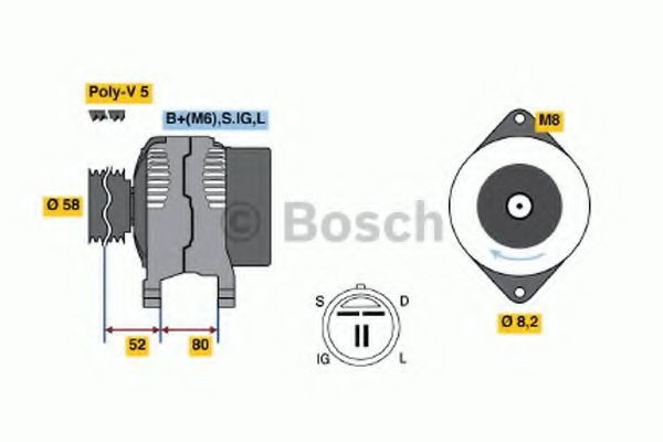 BOSCH Generaator Artikli number: 0 986 038 481 soodsalt