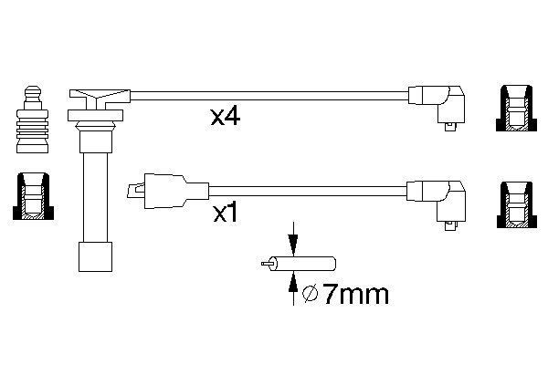 BOSCH Ignition Cable Kit Article number: 0 986 356 728 cheaply