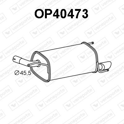VENEPORTE Rear silencer Article number: OP40473 cheaply