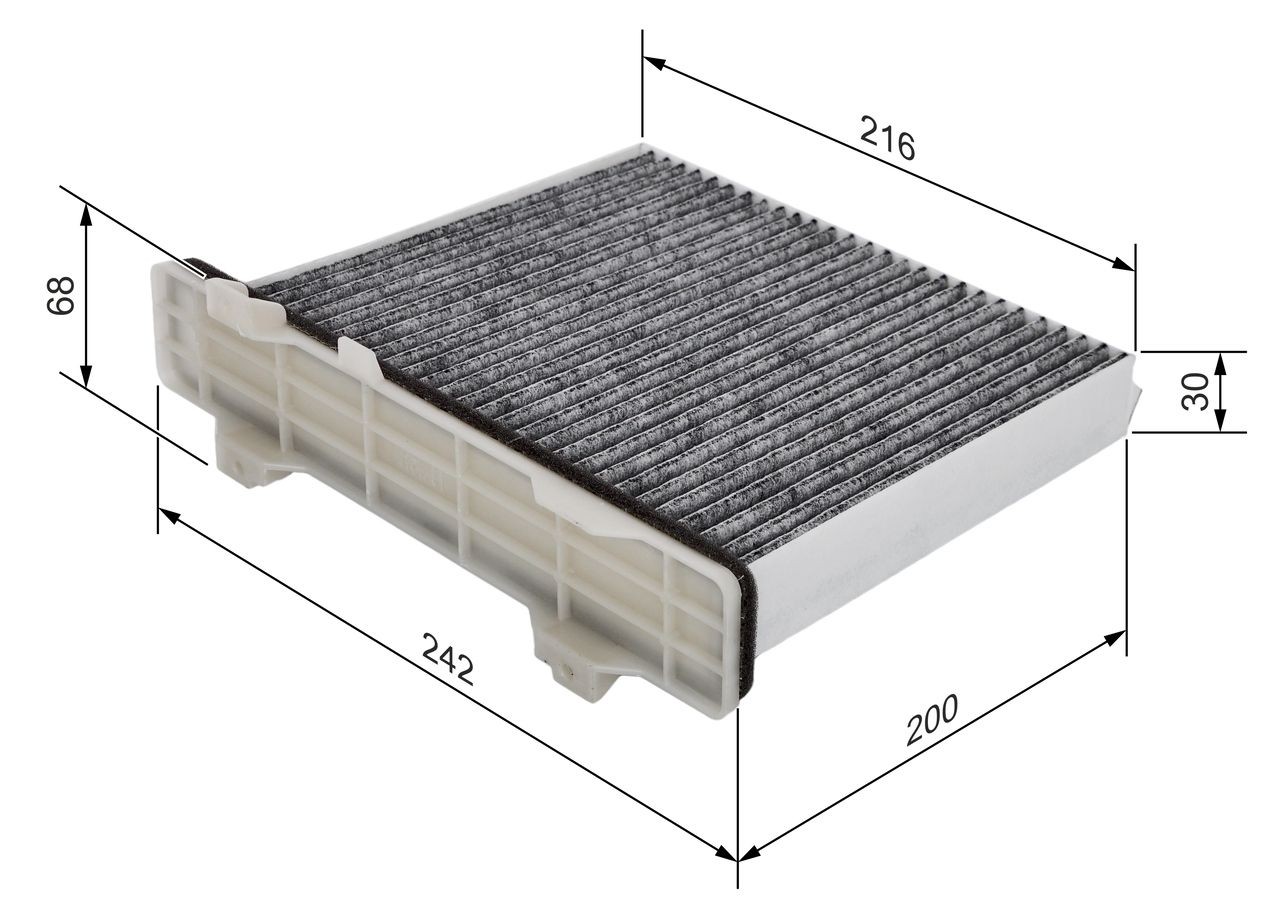 BOSCH Filter, salongiõhk Artikli number: 1 987 432 498 soodsalt