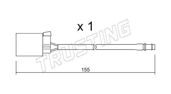 TRUSTING Brake pad wear sensor Article number: SU.015 cheaply