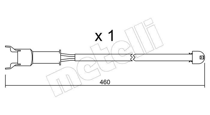 METELLI Brake pad wear sensor Article number: SU.088 cheaply