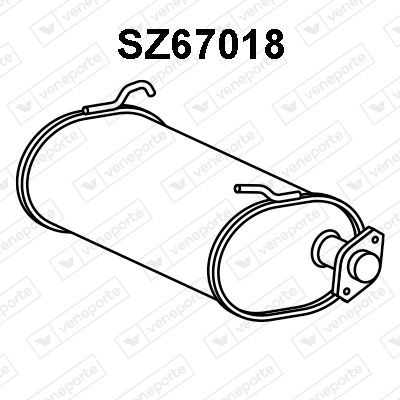 VENEPORTE Rear silencer Article number: SZ67018 cheaply