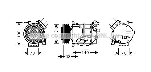 PRASCO Kliimakompressor Artikli number: VOAK144 soodsalt