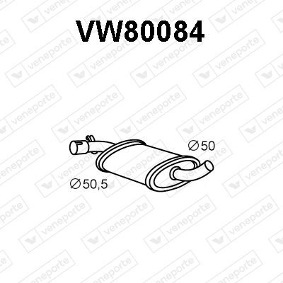 VENEPORTE Middle silencer Article number: VW80375 cheaply
