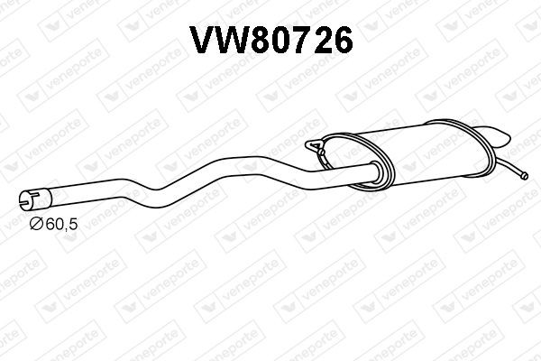 VENEPORTE Rear silencer Article number: VW80726 cheaply
