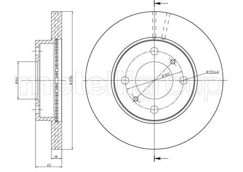 METELLI Brake disc Article number: 23-0505C cheaply