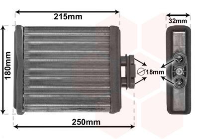 VAN WEZEL Heater matrix Article number: 58006196 cheaply