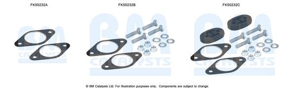 BM CATALYSTS Mounting Kit, exhaust pipe Article number: FK50232 cheaply