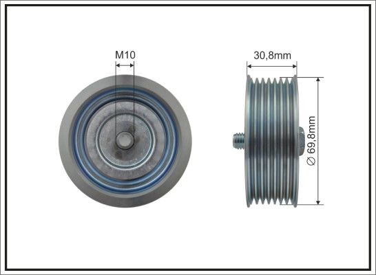 CAFFARO Deflection / Guide Pulley, v-ribbed belt Article number: 500429 cheaply