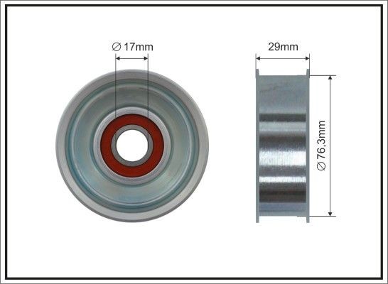 CAFFARO Deflection / Guide Pulley, v-ribbed belt Article number: 500430 cheaply