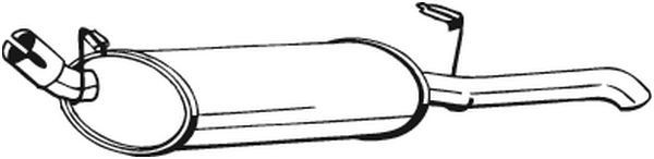 BOSAL Rear silencer Article number: 185-955 cheaply