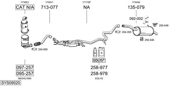 BOSAL Repair Pipe, catalytic converter Article number: 889-187 cheaply