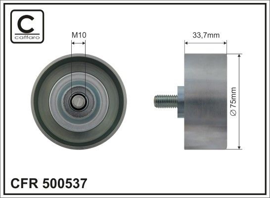 CAFFARO Deflection / Guide Pulley, v-ribbed belt Article number: 500537 cheaply