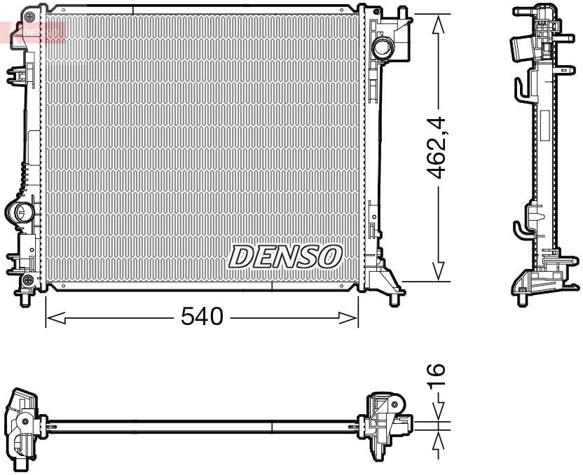 DENSO Radiaator, mootorijahutus Artikli number: DRM46062 soodsalt