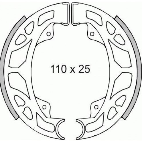 RMS Bremsebelægning, tromlebremse Varenummer: 22 512 0350 billige