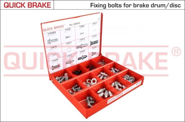 QUICK BRAKE Sortiment, skruer Varenummer: 0004C billige