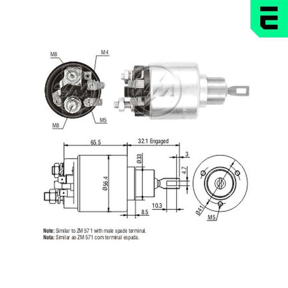 ERA Solenoidinis jungiklis, starteris prekės numeris: ZM580 nebrangu
