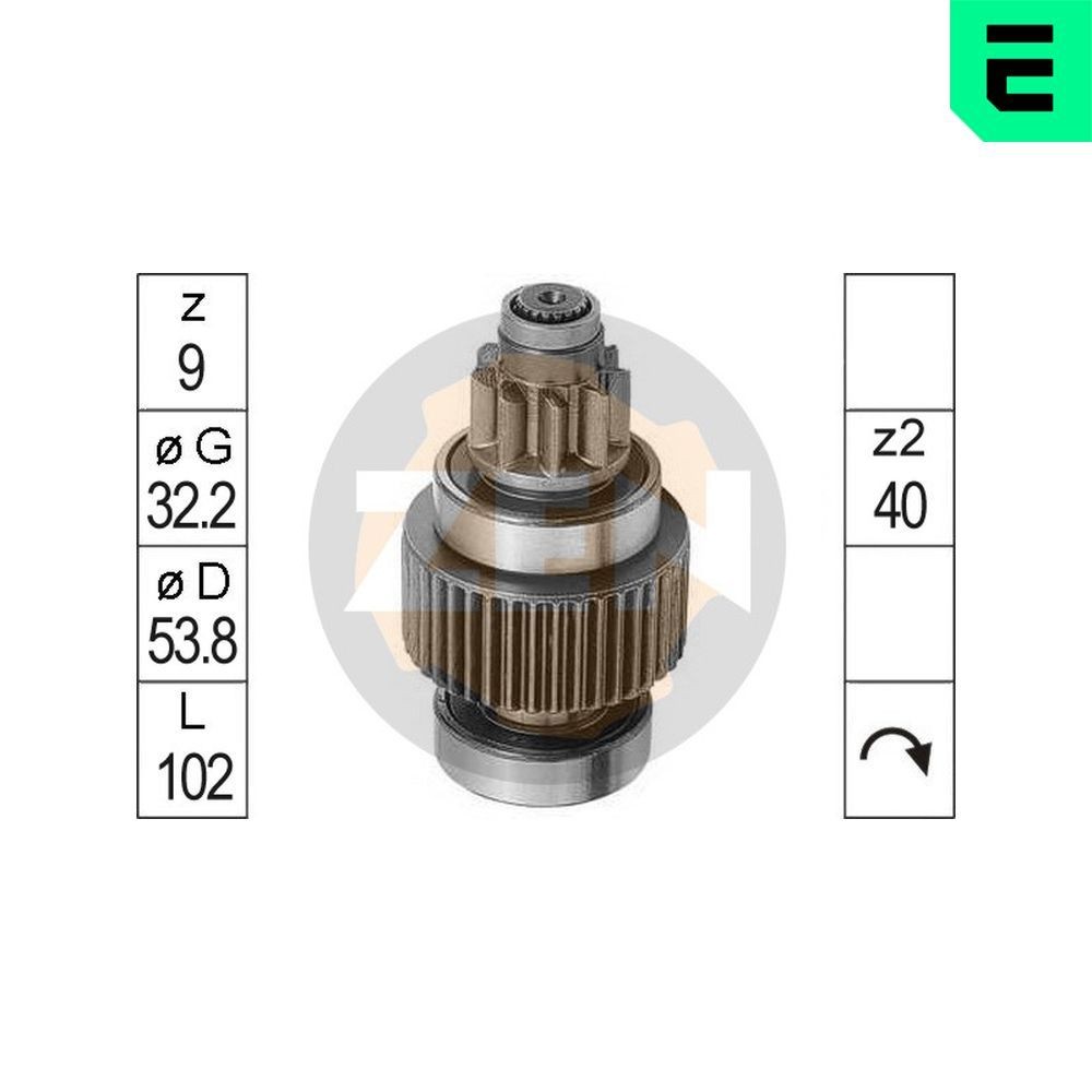 ERA ZN0946 Freewheel Gear, starter TROOPER 2.2 TD 72 PS Diesel 1991