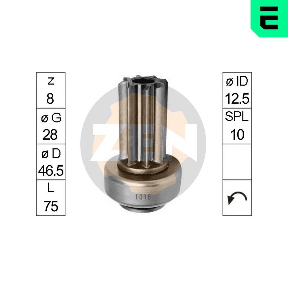 ERA ZN1016 Engranaje de rueda libre, arrancador MAXIMA 3.0 193 CV Gasolina 2000