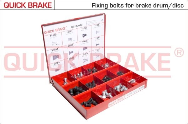 QUICK BRAKE Sortiment, skruer Varenummer: 0004B billige