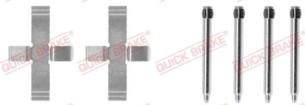 QUICK BRAKE 109-1076 Lisakomplekt, ketaspiduriklotsid OMEGA 2.3 TD Interc. (F19, M19, N19) 100 HP Diisel 1994