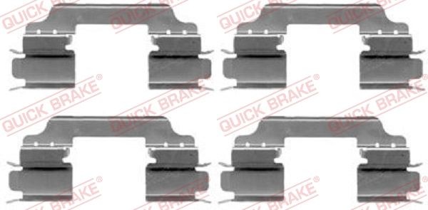 QUICK BRAKE 109-1649 Lisakomplekt, ketaspiduriklotsid KANGOO 1.5 dCi 90 (FW0G, FW05, FW08, FW11) 90 HP Diisel