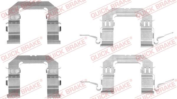 QUICK BRAKE 109-1722 Lisakomplekt, ketaspiduriklotsid NAVARA 2.5 dCi 4WD (D40TT, D40T, D40M, D40BB) 190 HP Diisel