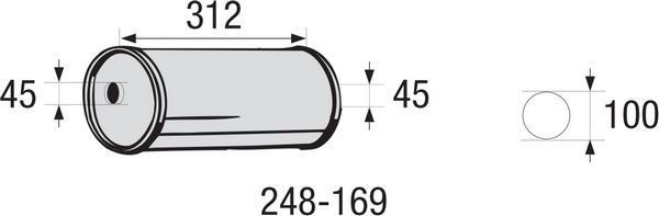 BOSAL Middle Silencer, universal Article number: 248-169 cheaply