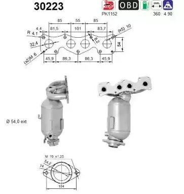 VEGAZ Catalytic converter Article number: RK-325 cheaply