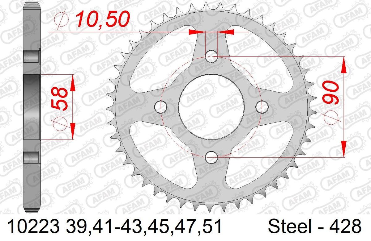 OEM Tandhjul 10223-45 fra AFAM