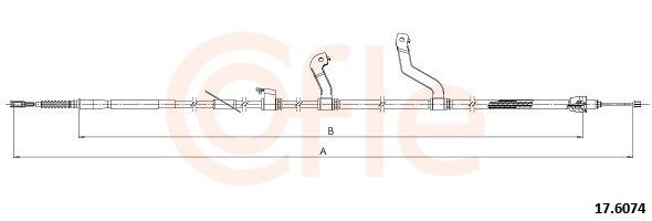 COFLE Hand brake cable Article number: 17.6074 cheaply