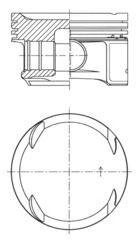 KOLBENSCHMIDT Piston Article number: 41725600 cheaply