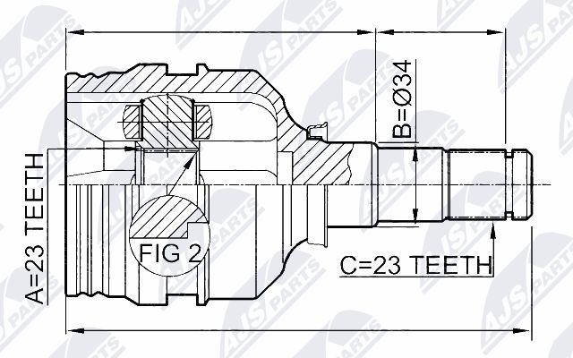 NTY Joint kit, drive shaft Article number: NPW-TY-067 cheaply