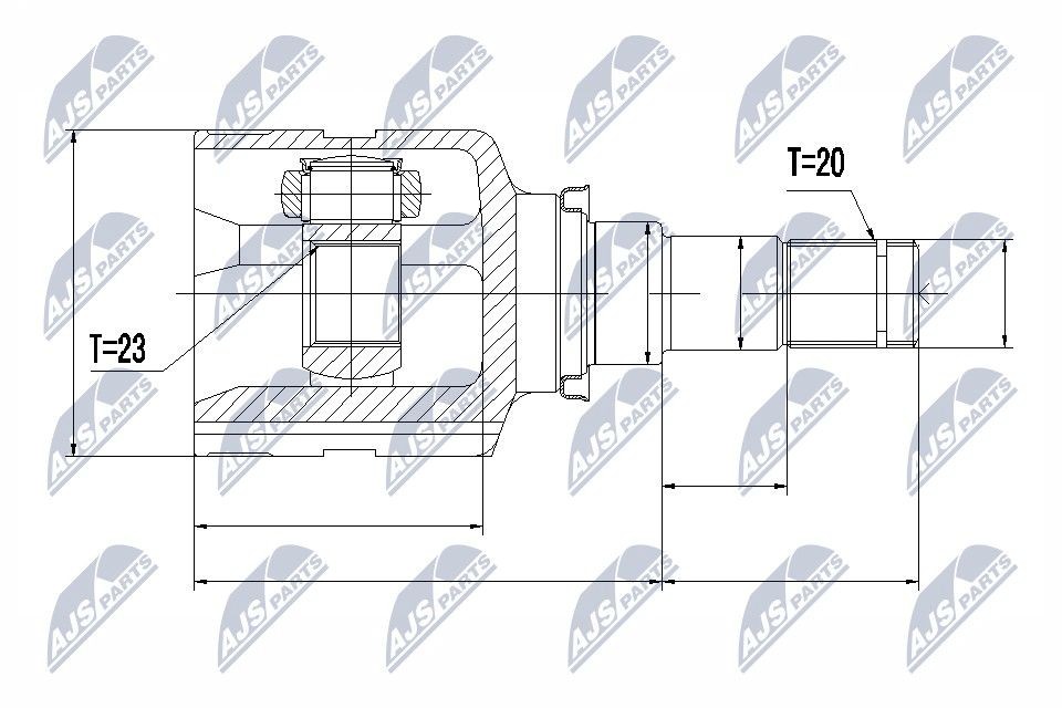 NTY Joint kit, drive shaft Article number: NPW-TY-070 cheaply