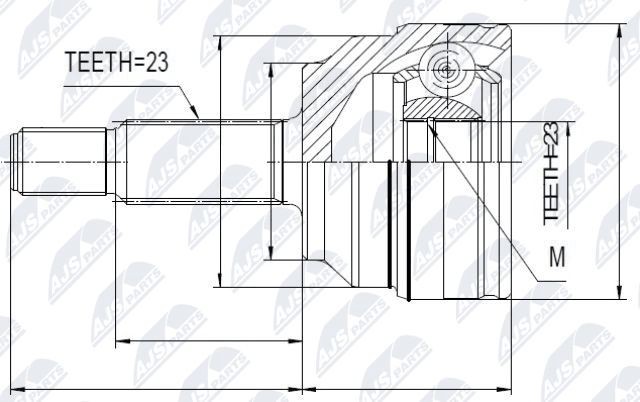 NTY Joint kit, drive shaft Article number: NPZ-RE-026 cheaply