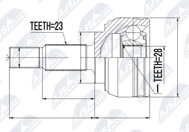 NTY Joint kit, drive shaft Article number: NPZ-RE-028 cheaply