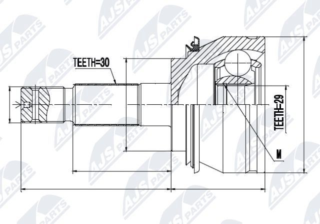 NTY Joint kit, drive shaft Article number: NPZ-TY-076 cheaply