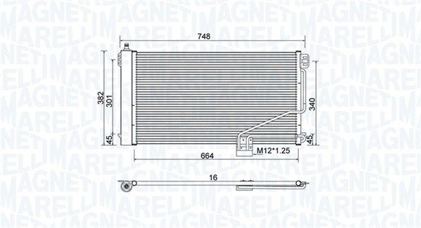 MAGNETI MARELLI Air conditioning condenser Article number: 350203738000 cheaply