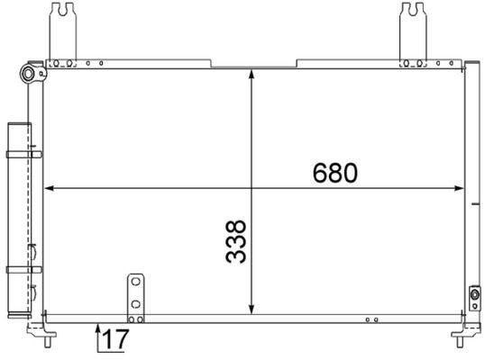 MAHLE ORIGINAL Air conditioning condenser Article number: AC 565 000S cheaply