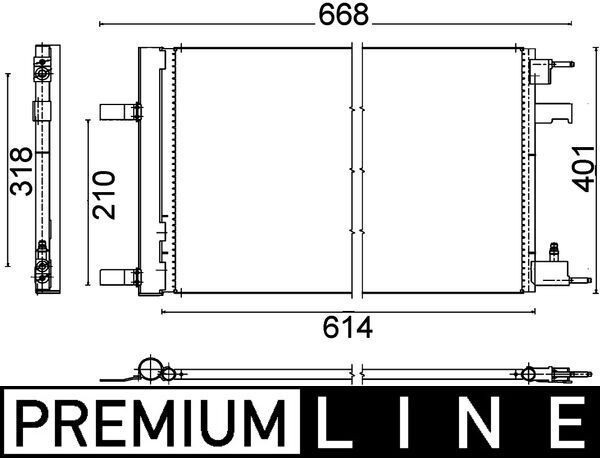 MAHLE ORIGINAL Air conditioning condenser Article number: AC 637 000P cheaply