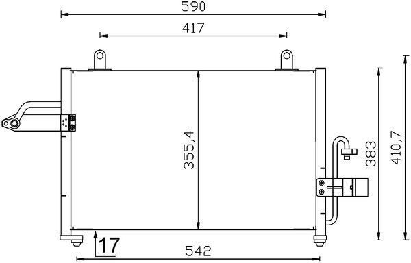 MAHLE ORIGINAL Air conditioning condenser Article number: AC 715 000S cheaply