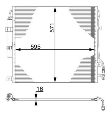 MAHLE ORIGINAL Air conditioning condenser Article number: AC 760 000S cheaply