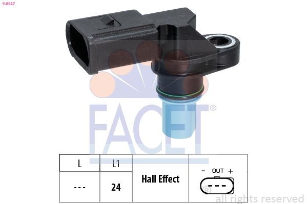 FACET 9.0754 RPM Sensor, automatic transmission MAGENTIS 2.7 V6 193 PS Petrol 2011