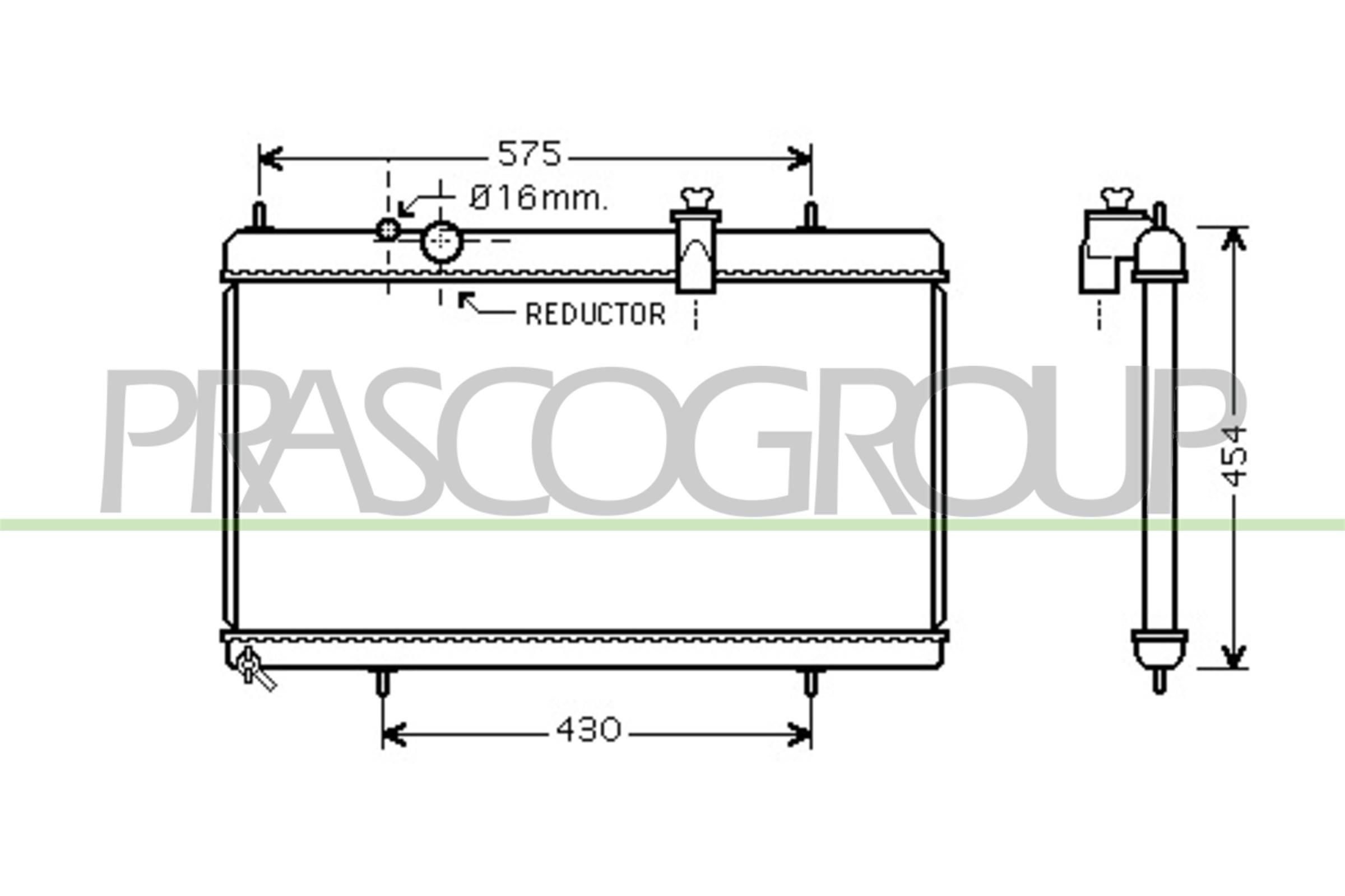 PRASCO Radiaator, mootorijahutus Artikli number: CI522R003 soodsalt