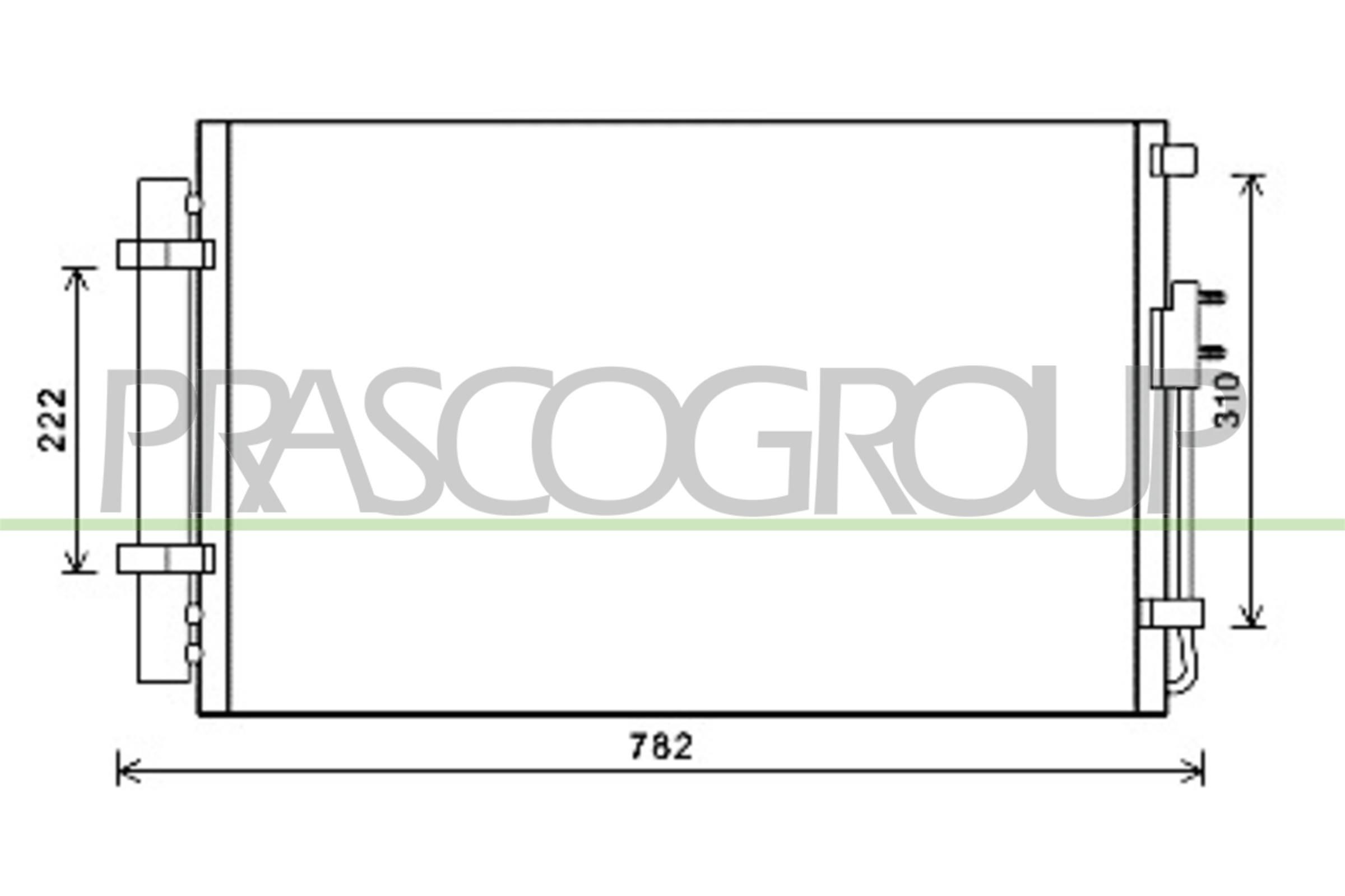PRASCO Air conditioning condenser Article number: HN818C003 cheaply