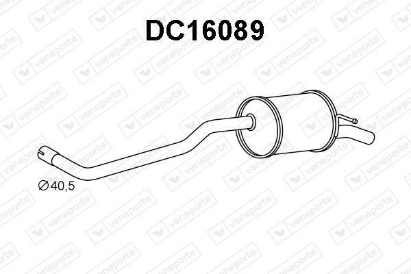 VENEPORTE Rear silencer Article number: DC16089 cheaply