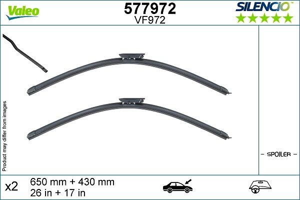 VALEO Wiper blade Article number: 577972 cheaply